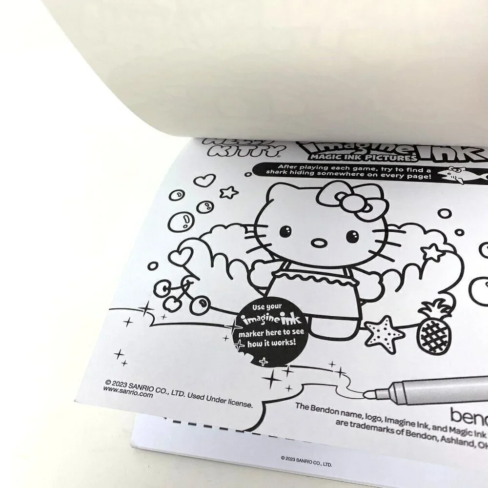 Bendon Hello Kitty Imagine Ink Magic Ink Picture Activity Book Kids' Road Trip